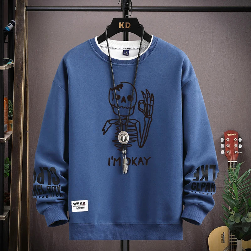 Men's bear print sweatshirt by Jelieora Venture featuring a cozy design with a bear graphic on soft fabric.