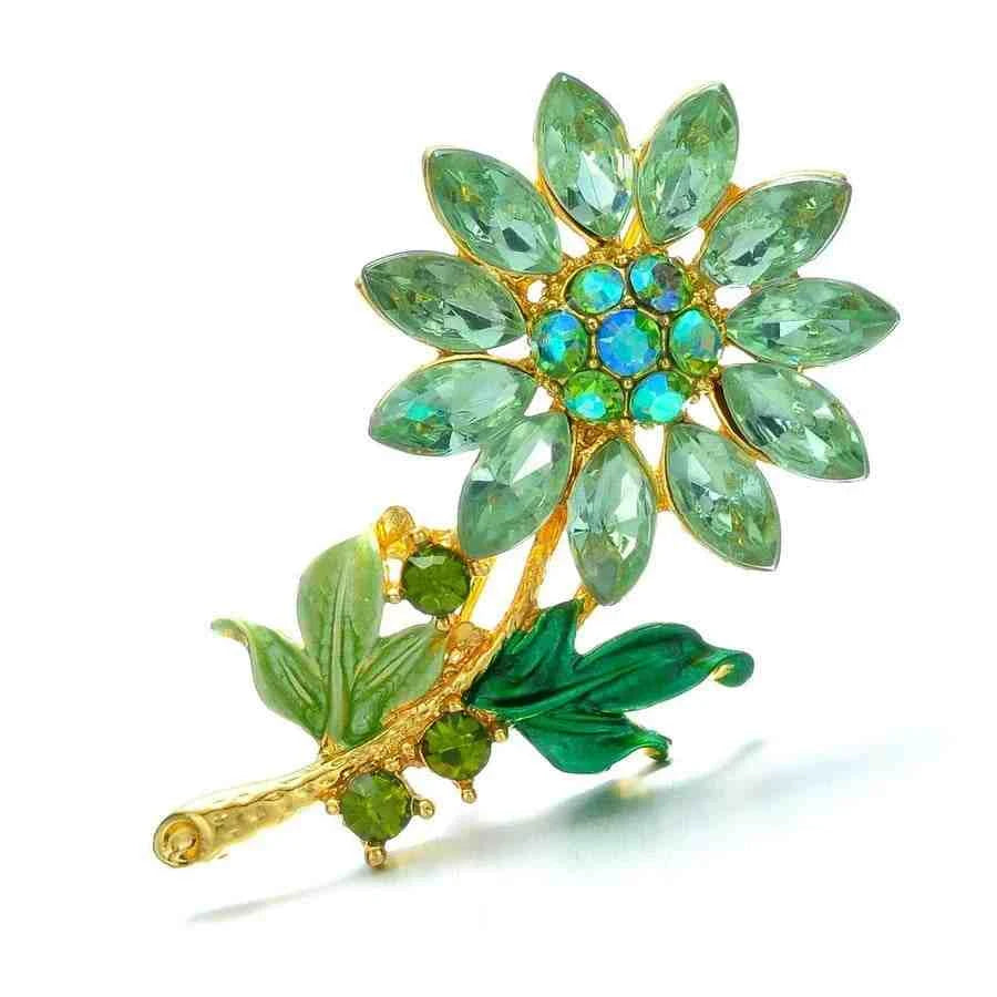 Elegant Rhinestone Flower Brooch – Add Sparkle to Your Wedding and Special Events