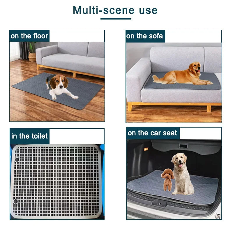 Reusable Jelieora Venture dog pee pad blanket with absorbent surface for puppy training, pet bed, or car seat protection.