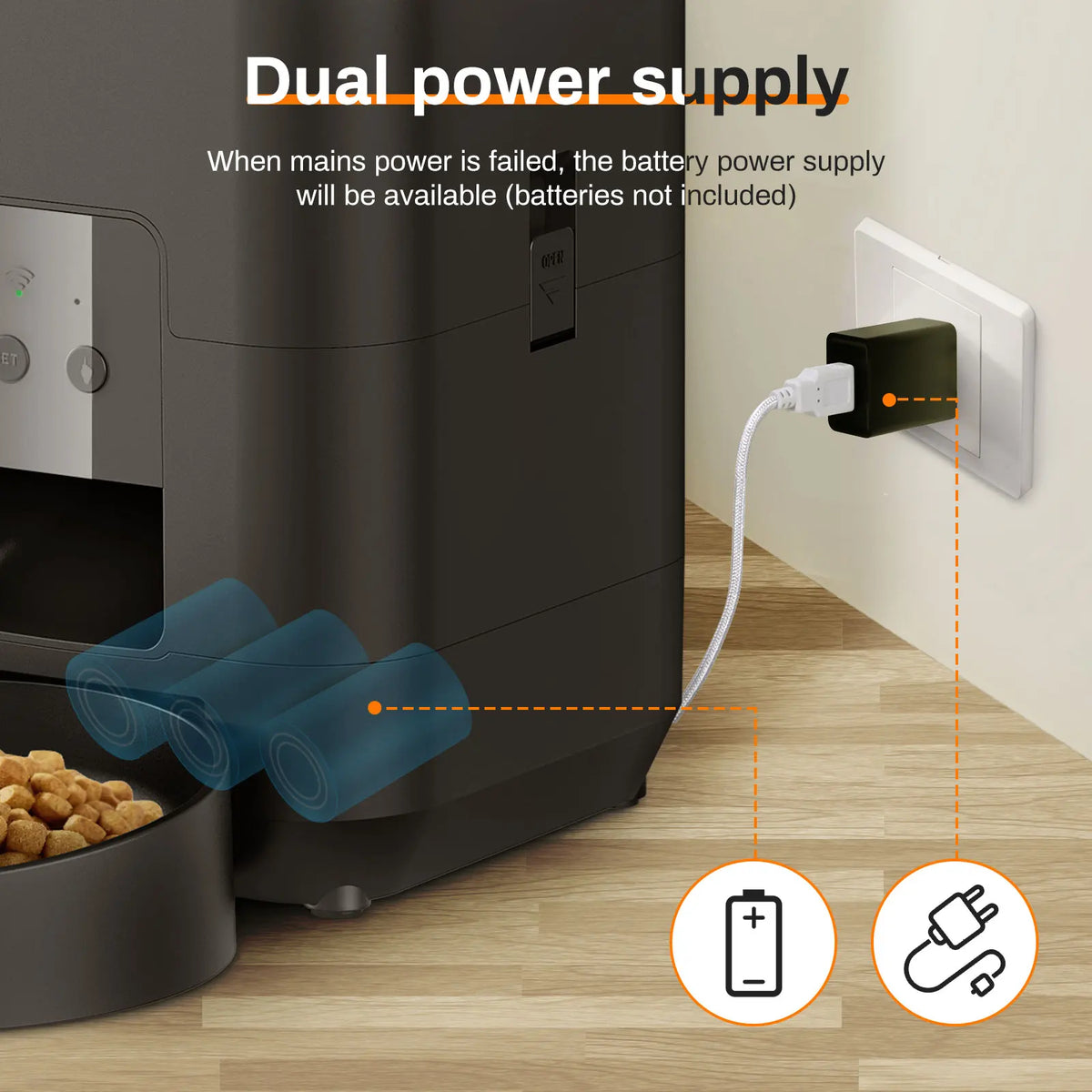 Jelieora Venture automatic pet feeder for cats and dogs, with timed food dispenser and bowl for slow feeding and portion control.