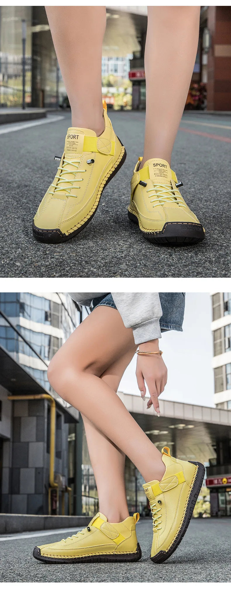 Unisex retro slip-on loafers made of PU leather by Jelieora Venture, showcasing stylish, casual footwear with sleek design.