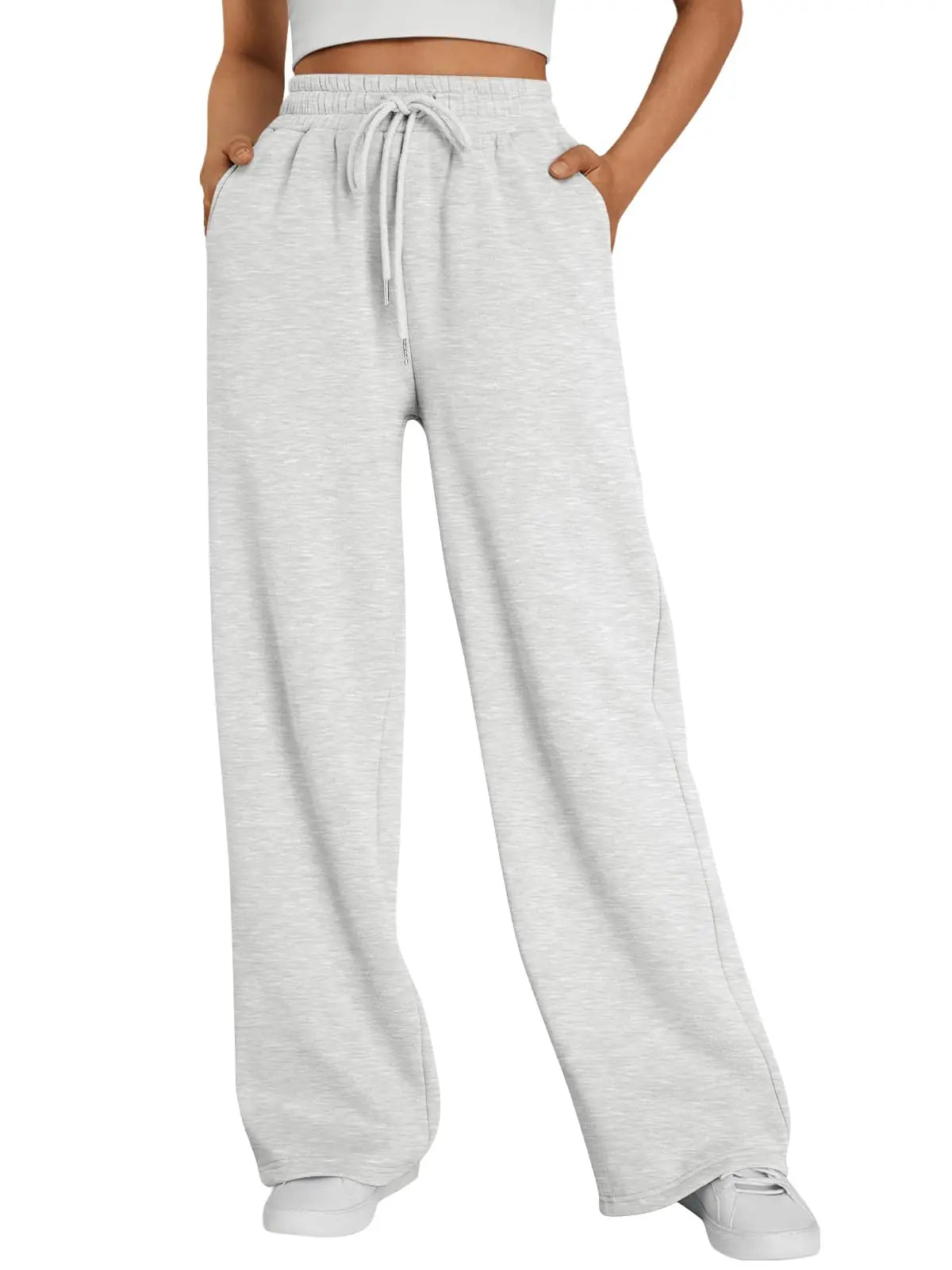 Women's wide leg jogger sweatpants by Jelieora Venture, soft fabric, relaxed fit, shown in a neutral color.