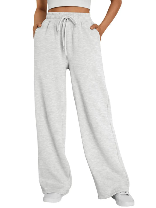 Women's wide leg jogger sweatpants by Jelieora Venture, soft fabric, relaxed fit, shown in a neutral color.
