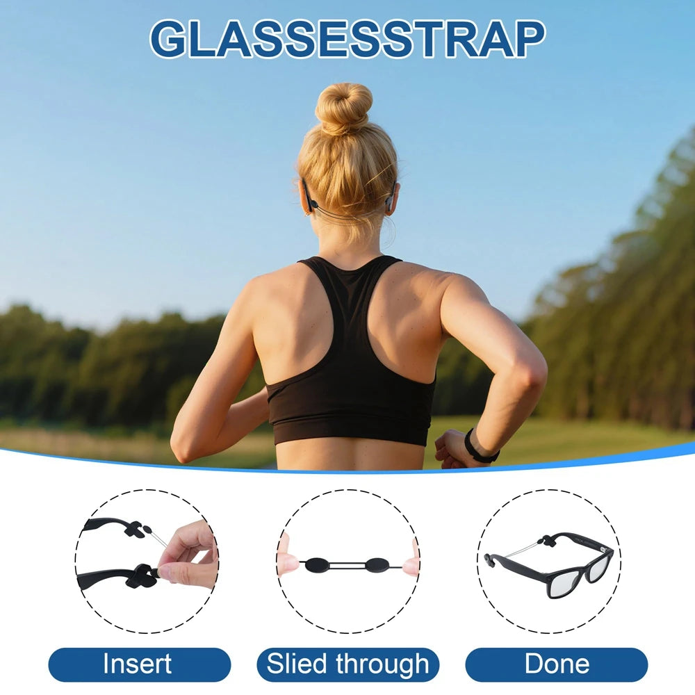 Glasses Fixing Lanyard for RayBan Meta Smart Glasses – Non-Slip Adjustable Anti-Drop Strap