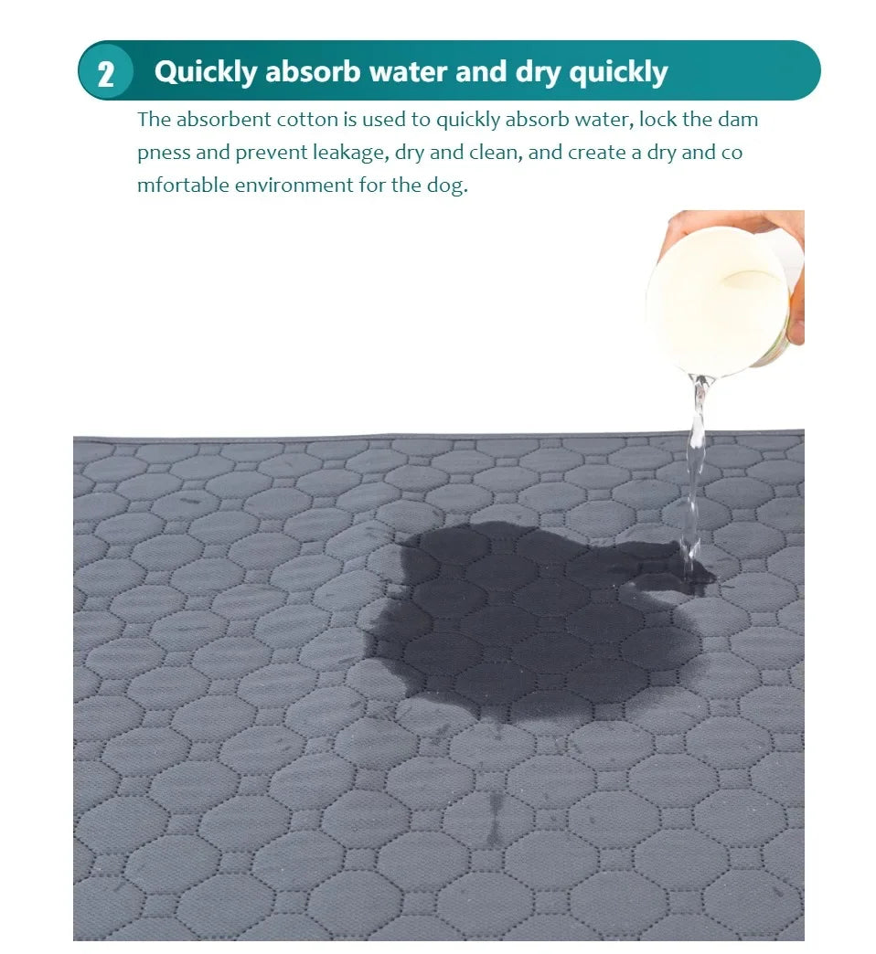 Jelieora Venture reusable dog pee pad blanket with absorbent surface, suitable as pet training, urine mat, or pet car seat cover.