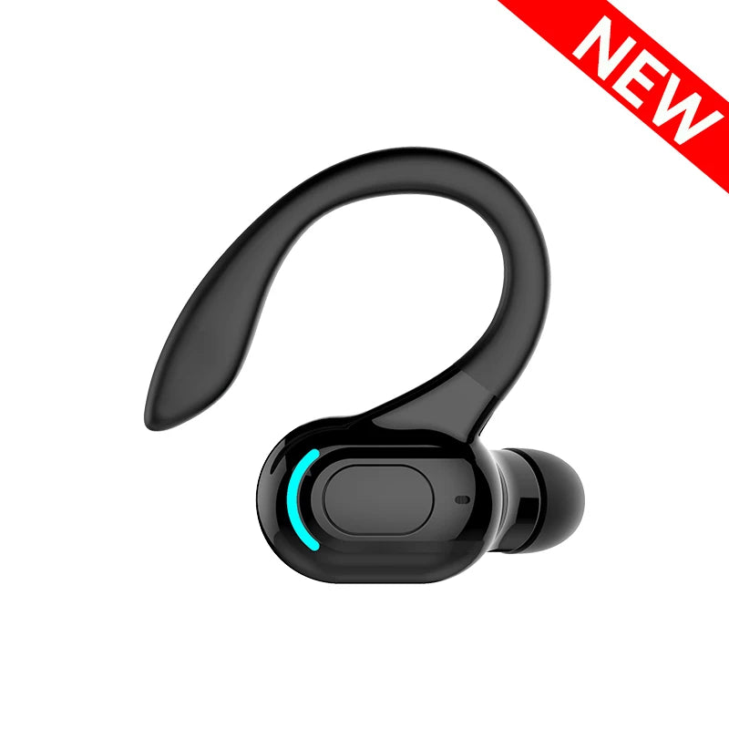 Bluetooth 5.2 Single Ear Wireless Earphone with Mic – Waterproof Mini Ear Hook (1 Earbud)