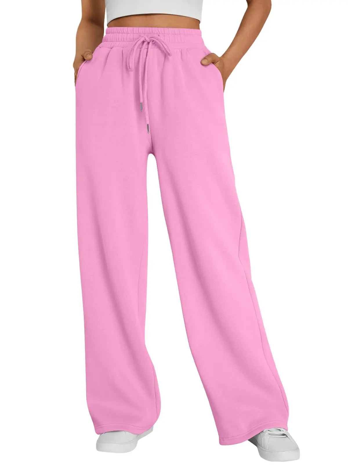 Women's wide leg jogger sweatpants by Jelieora Venture, shown in soft fabric with a relaxed fit and elastic waistband.