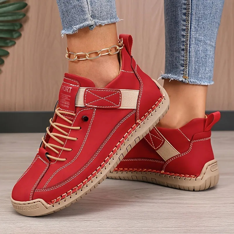 Unisex retro PU leather slip-on loafers by Jelieora Venture, stylish footwear with a classic design and comfortable fit.