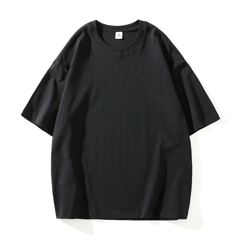 Men's solid basic cotton hip hop T-shirt from Jelieora Venture in various colors, casual fit, short sleeves, and classic round neck.