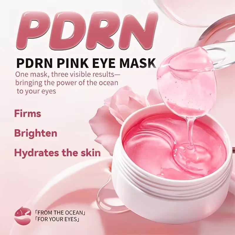 Jelieora Venture pink eye patches for under-eye hydration and cooling, designed to improve skin appearance with moisturizing gel pads.