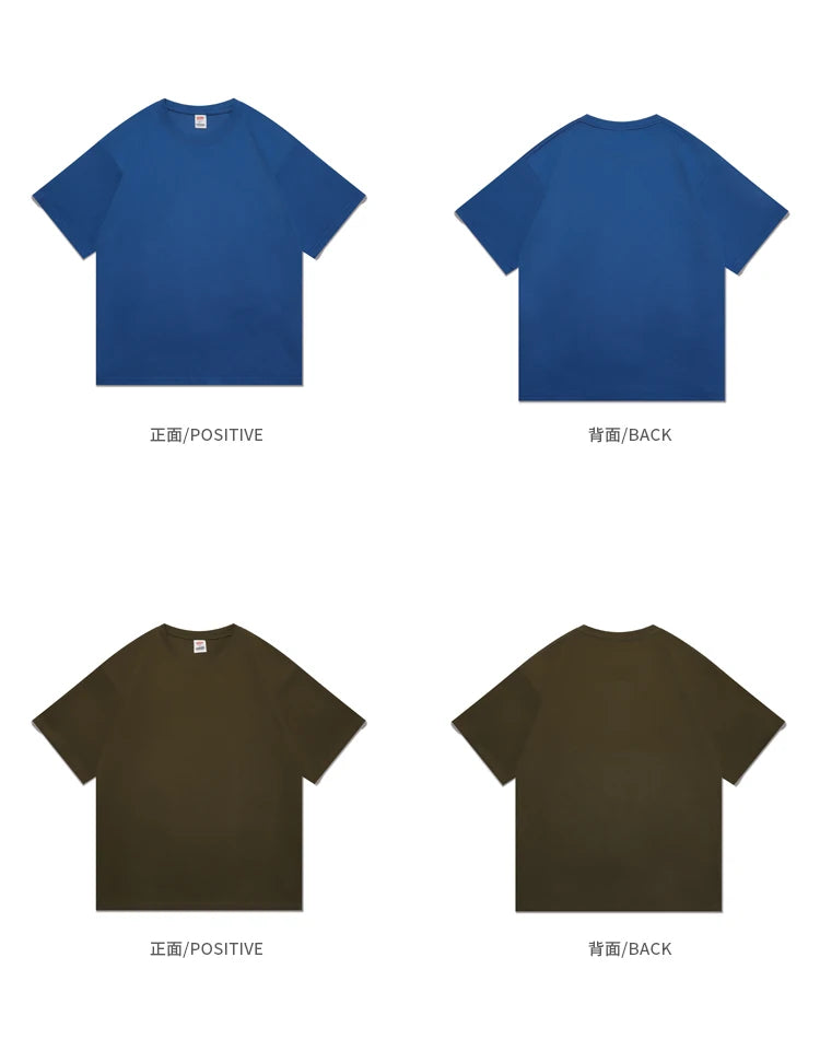 Men's solid basic hip hop cotton T-shirt by Jelieora Venture in various colors, front view showing classic crew neck design.