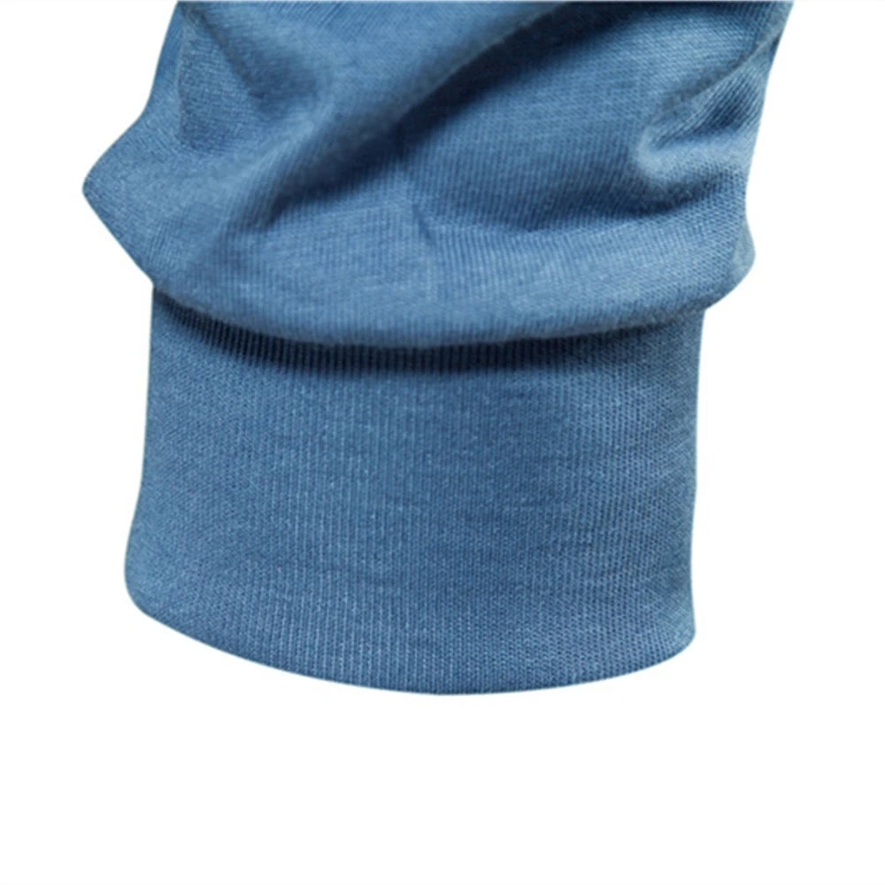 Men's cotton long sleeve T-shirt by Jelieora Venture, soft fabric, casual fit, in a neutral color, shown on a mannequin.