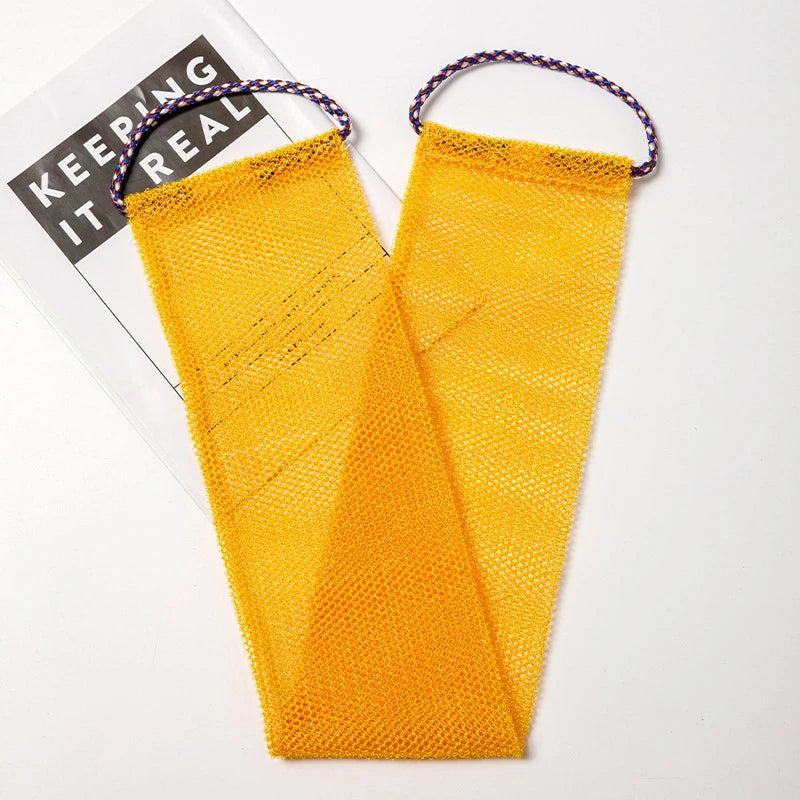 African Net bath sponge from Jelieora Venture, 77cm long exfoliating shower body scrubber for back and skin smoothing.