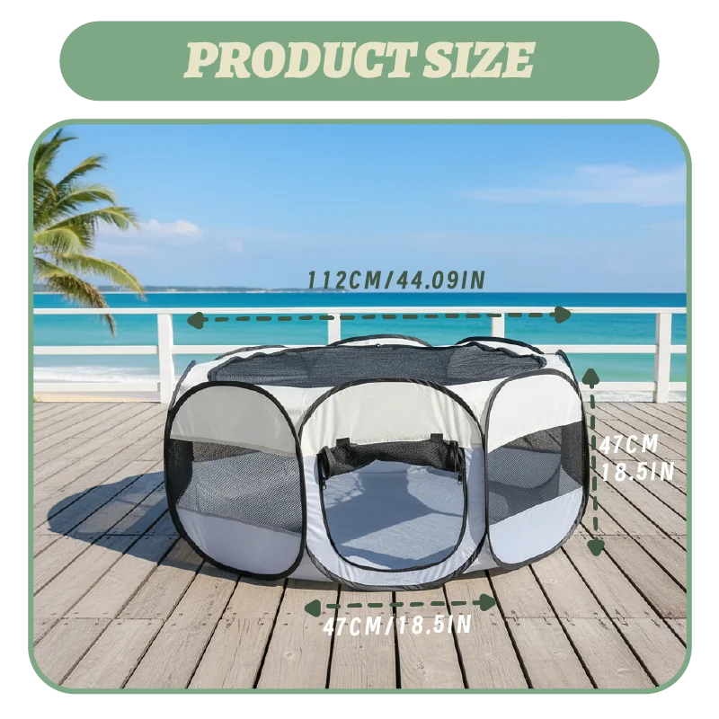 Foldable portable small animal playpen with cover, suitable for chicks, puppies, kittens, and other small pets, indoor or outdoor use.