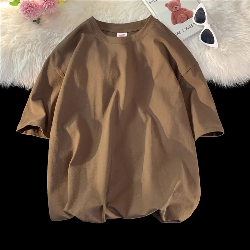 Men's solid basic hip hop cotton T-shirt in various colors by Jelieora Venture, featuring a comfortable fit and casual style.