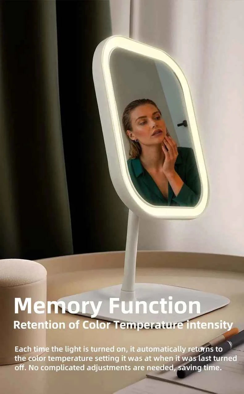 LED Desktop Vanity Mirror | 3 Colour Lights Touch Control Makeup Mirror