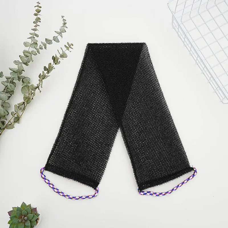 African net sponge for exfoliating and scrubbing, Jelieora Venture bath and body shower cleaning tool with foaming netting.