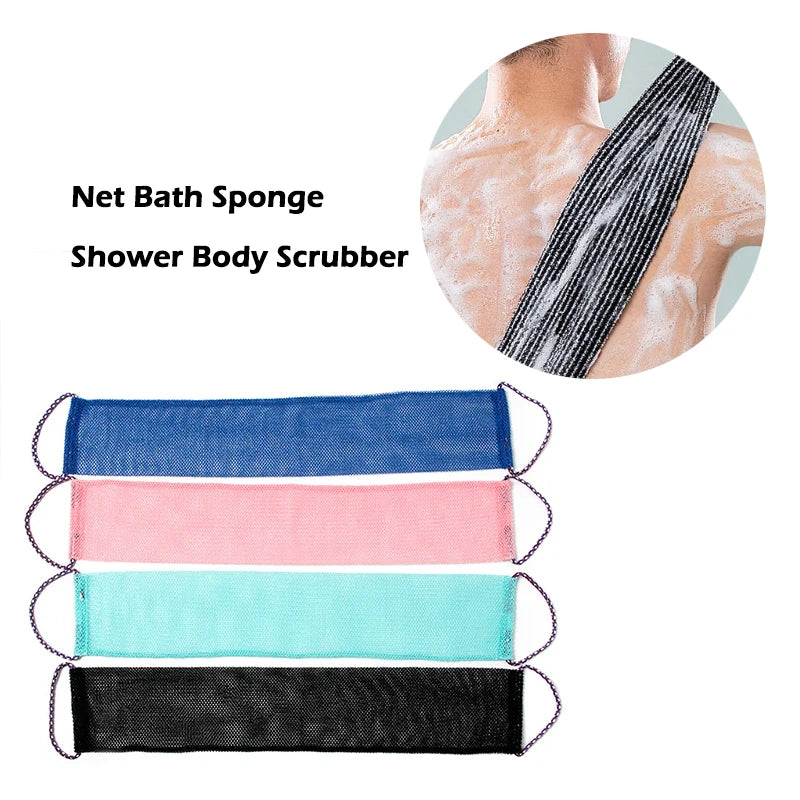 African Net bath sponge by Jelieora Venture, 77cm long exfoliating shower body scrubber for back and skin smoothing.