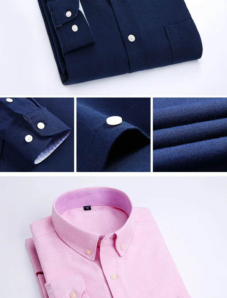 Men's slim fit Oxford shirt by Jelieora Venture, featuring a classic design and button-down collar in a crisp, stylish look.