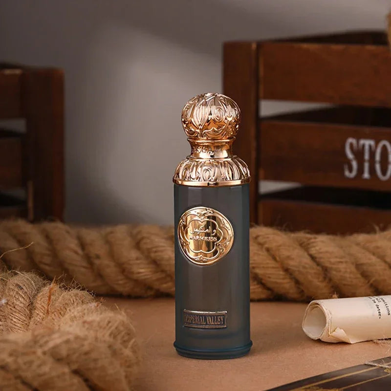 Jelieora Venture unisex Arabic perfume spray featuring a woody fragrance, elegant bottle with light, long-lasting scent.