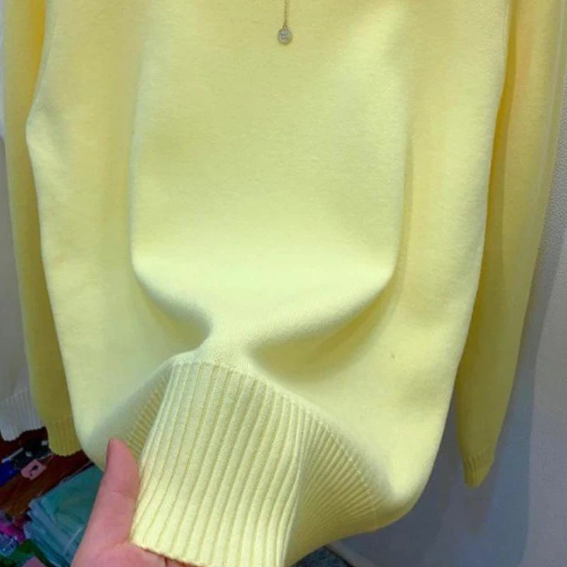 Women’s turtleneck knit pullover sweater by Jelieora Venture, featuring a cozy, fitted design in soft, warm fabric.