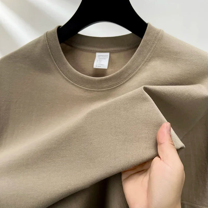 Men's 100% cotton round neck T-shirt by Jelieora Venture, featuring a breathable, casual everyday tee style in a comfortable fit.