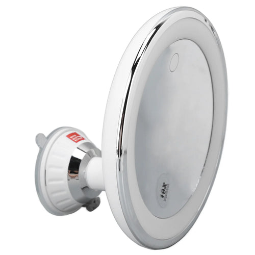 10x Magnifying Makeup Mirror with LED Lights & Suction Cup