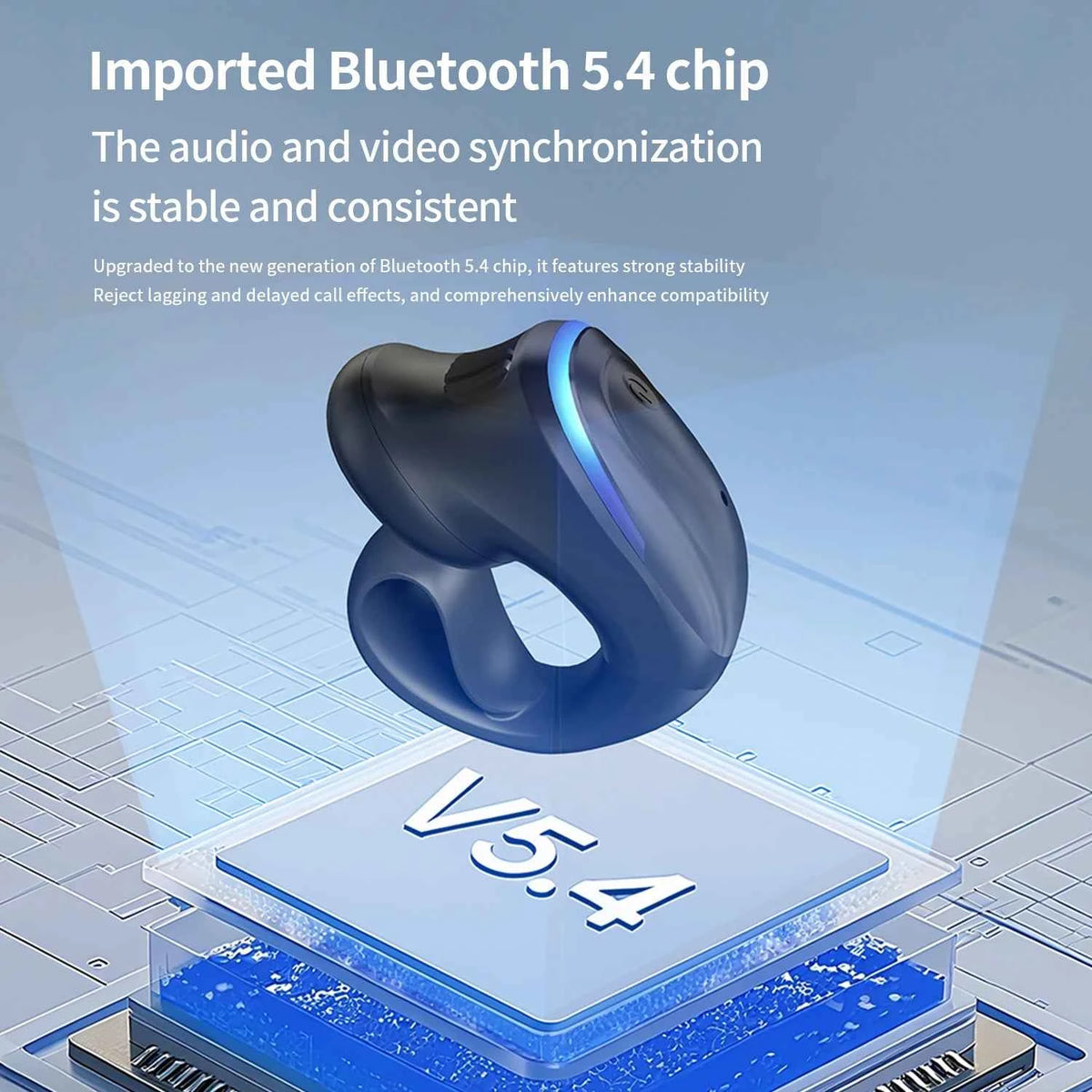 Wireless Bluetooth 5.3 Bone Conduction Clip Earphone | Single Ear Sport Headset