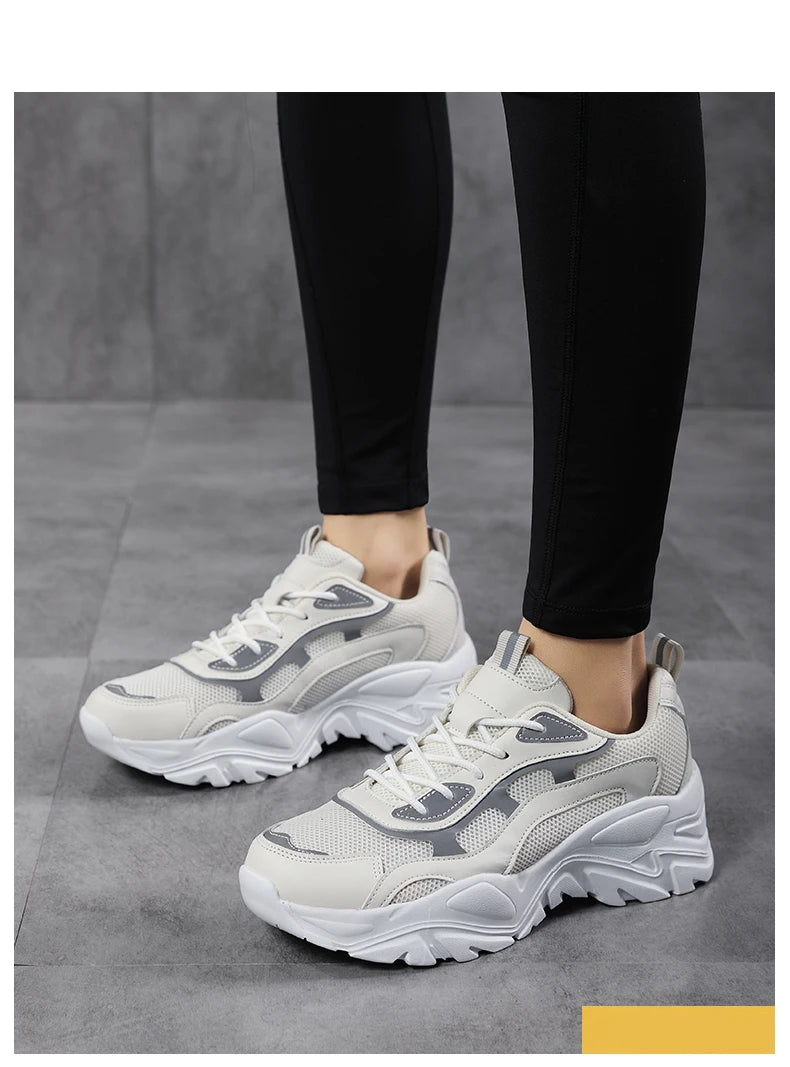 Women's Jelieora Venture vulcanised platform chunky sneakers with thick soles and stylish design, perfect for casual wear.