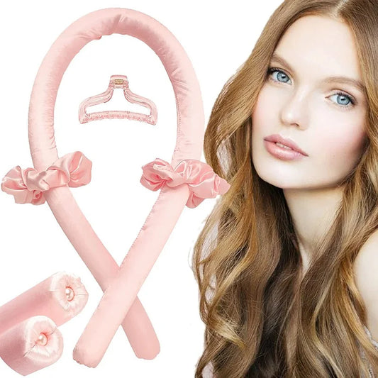 Jelieora Venture heatless overnight curling rod headband for easy, gentle hair curling with hair accessories shown in the image.