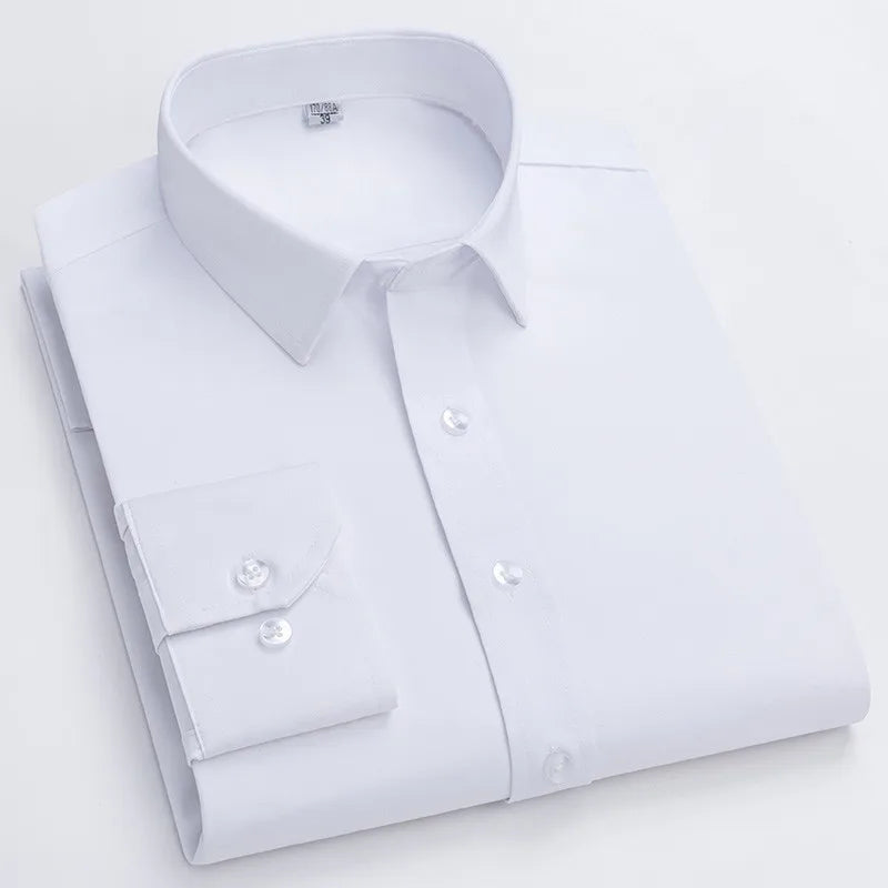 Men's slim fit long sleeve shirt by Jelieora Venture, shown in a classic style with a button-up front and collar.