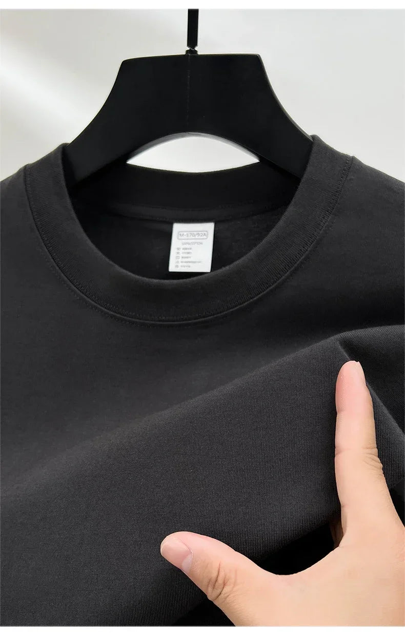 Men's 100% cotton round neck T-shirt from Jelieora Venture, showcasing breathable fabric and classic fit in a neutral color.