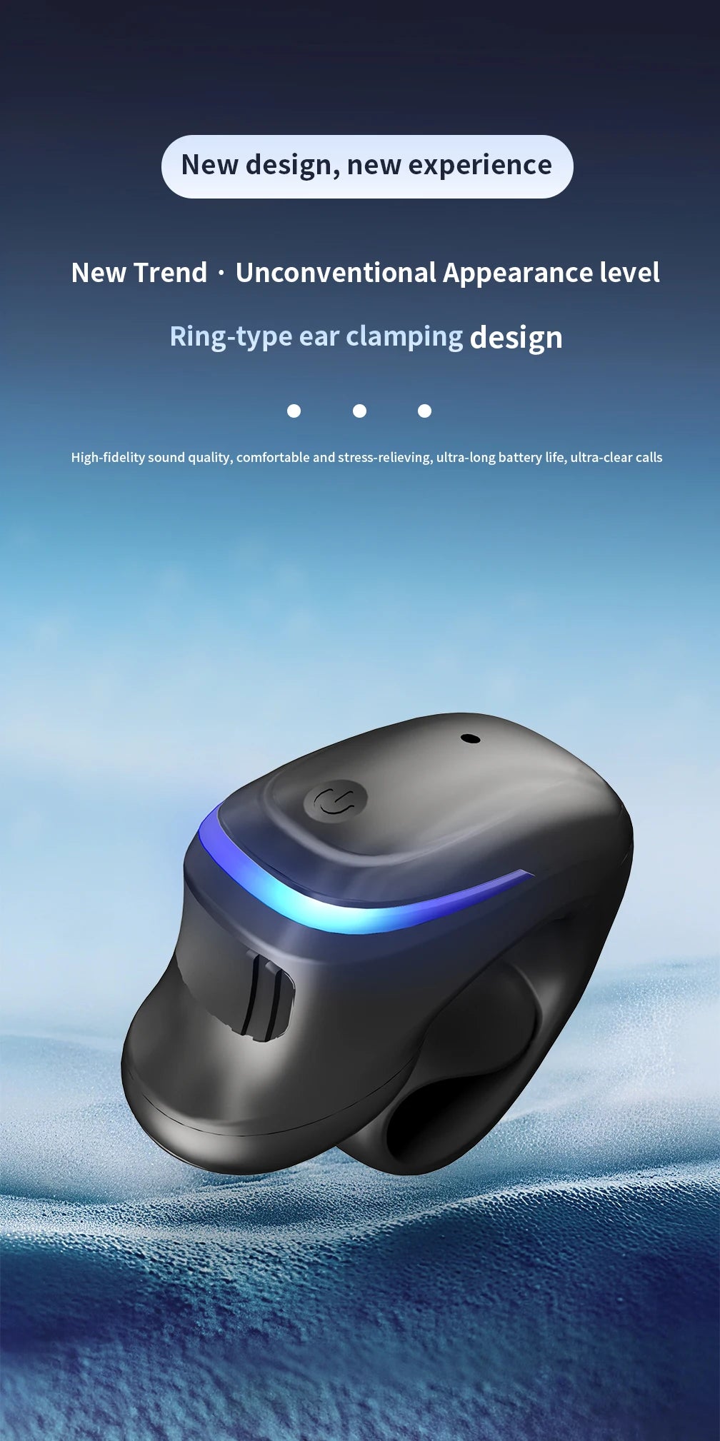 Wireless Bluetooth 5.3 Bone Conduction Clip Earphone | Single Ear Sport Headset