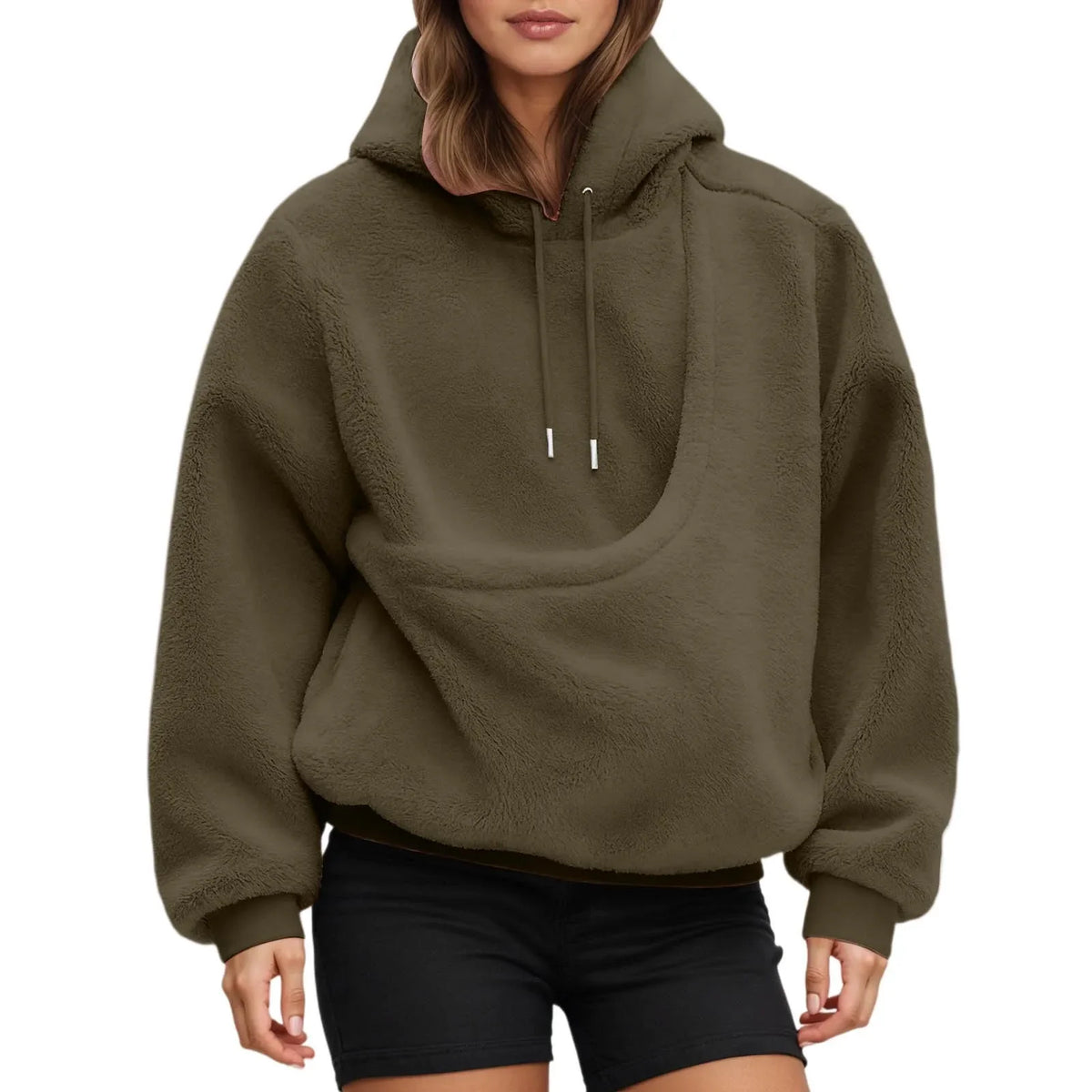 Unisex Pet Carrier Hoodie by Jelieora Venture featuring a cozy design with a built-in pet pouch for comfortable pet carrying.