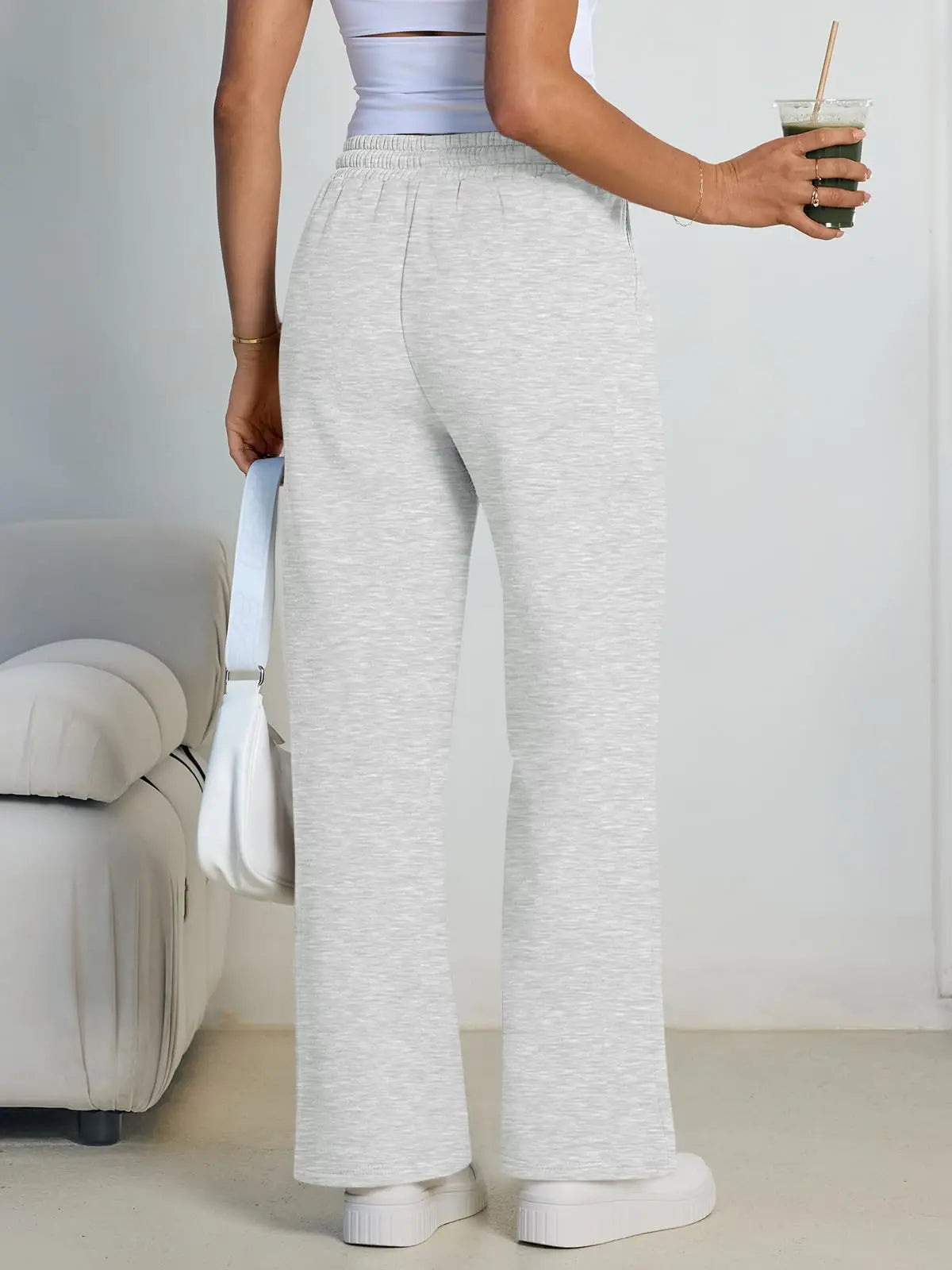 Women's wide-leg jogger sweatpants by Jelieora Venture, featuring a relaxed fit and soft fabric, shown in a casual style.