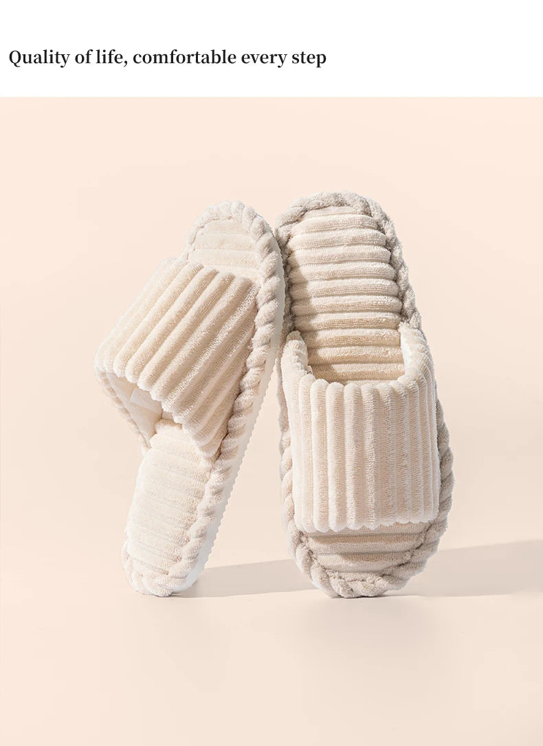 Men's open toe slippers by Jelieora Venture featuring soft fabric and casual slip-on design for comfortable indoor wear.