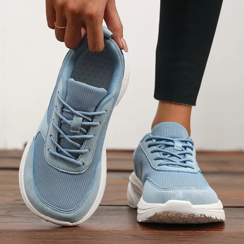 Women's wide fit slip-on comfort walking shoes by Jelieora Venture, featuring cushioned insoles and breathable fabric.