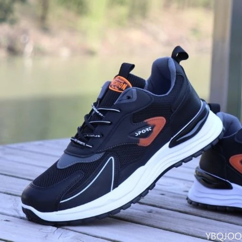 Men's Breathable Casual Platform Trainers | Lightweight Lace-Up Sports Shoes