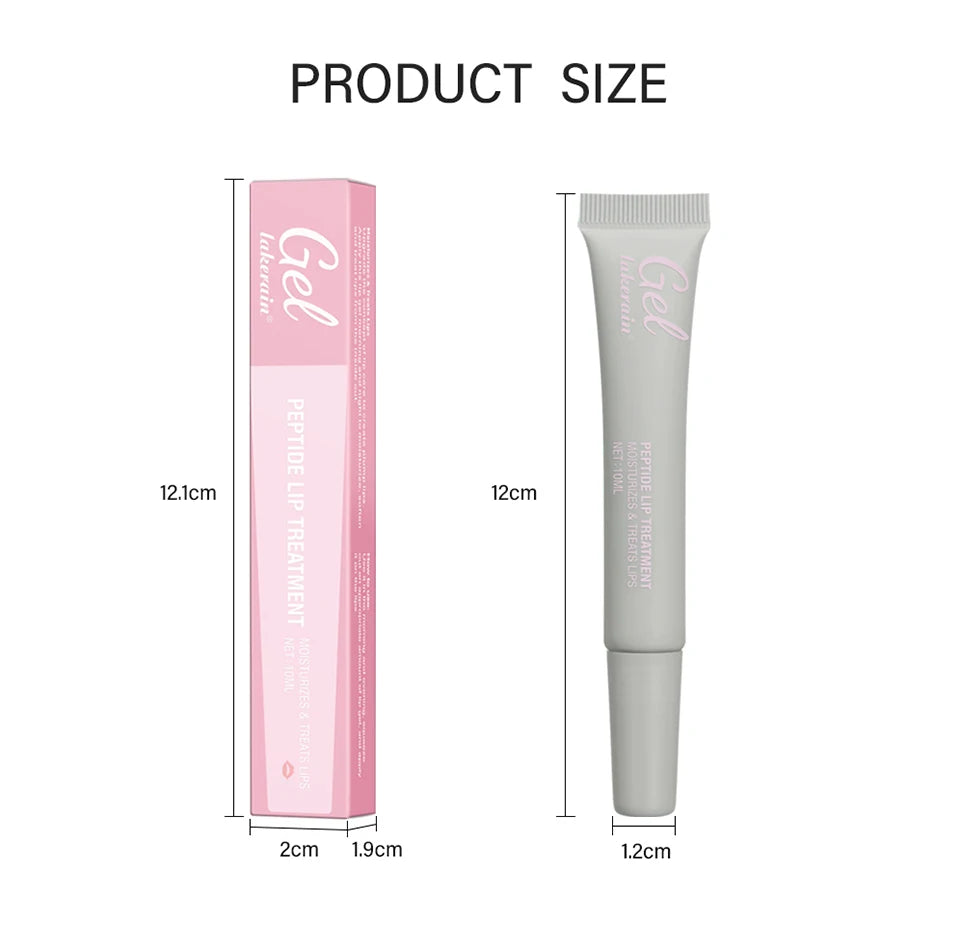 Jelieora Venture Lakerain Peptide Lip Treatment gel in 10ml, transparent moisturizing lip balm with hydrating, repair, and plumping effects