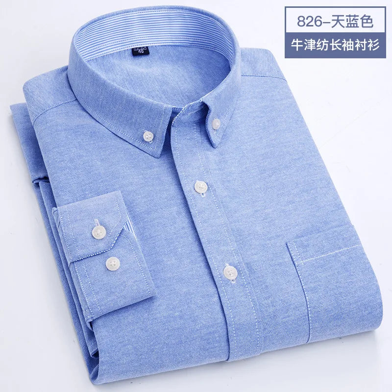 Men's slim fit Oxford shirt by Jelieora Venture, featuring a classic button-down collar and tailored fit in a crisp fabric.