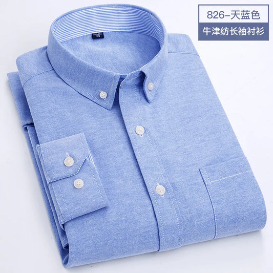 Men's slim fit Oxford shirt by Jelieora Venture, featuring a classic button-down collar and tailored fit in a crisp fabric.