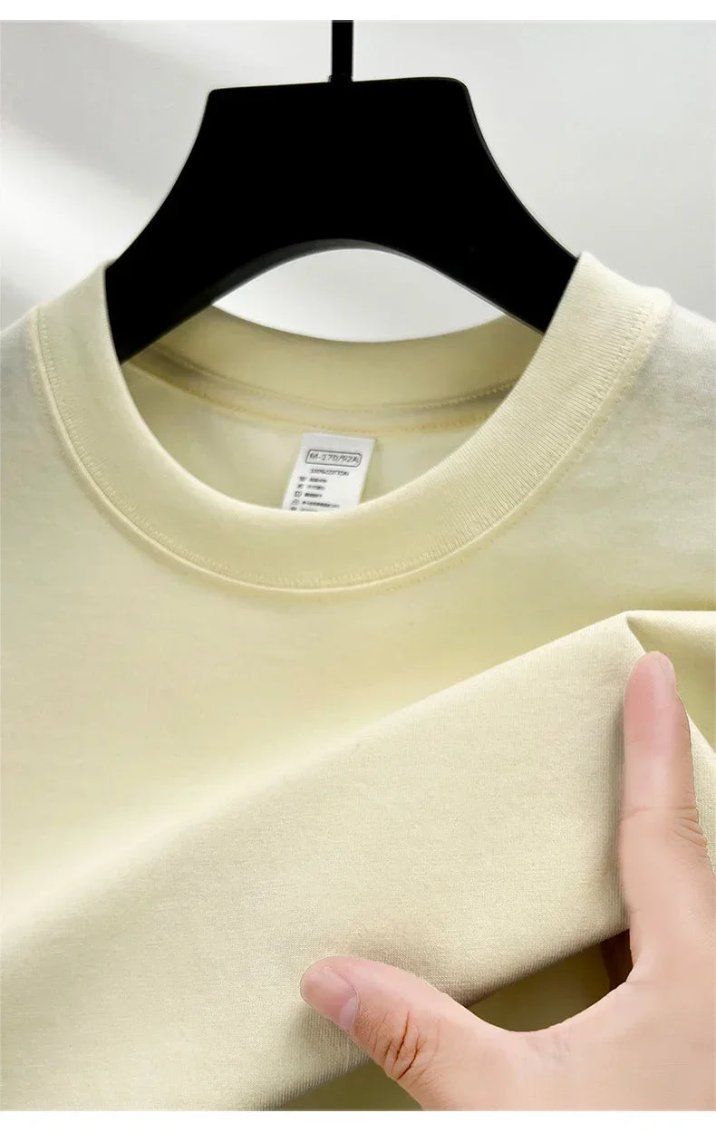 Men's white 100% cotton round neck T-shirt by Jelieora Venture, showcasing a breathable, comfortable everyday tee.