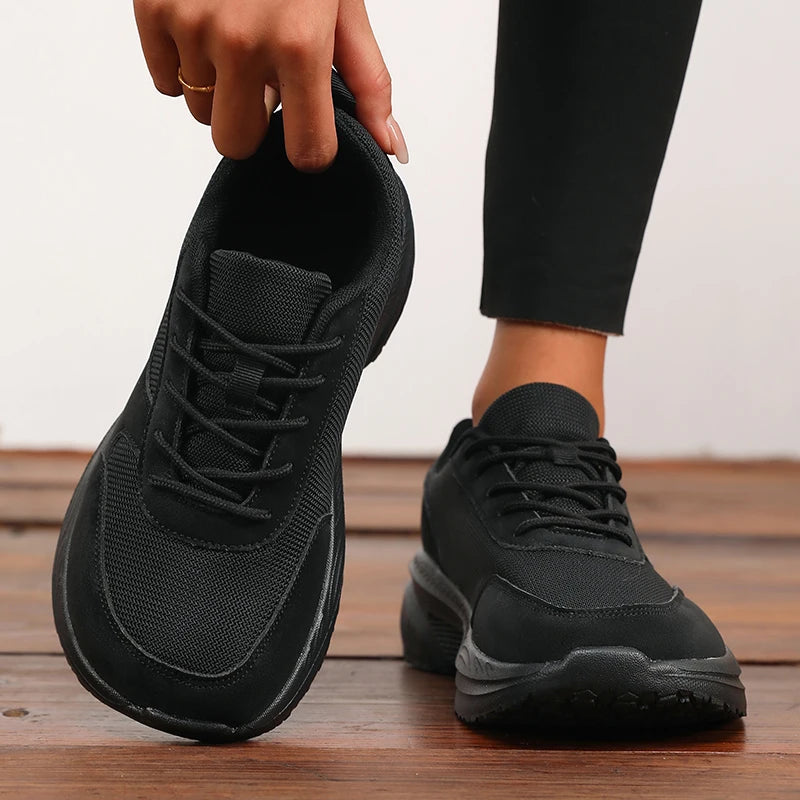 Women's wide fit slip-on comfort walking shoes by Jelieora Venture, featuring cushioned soles and breathable fabric.