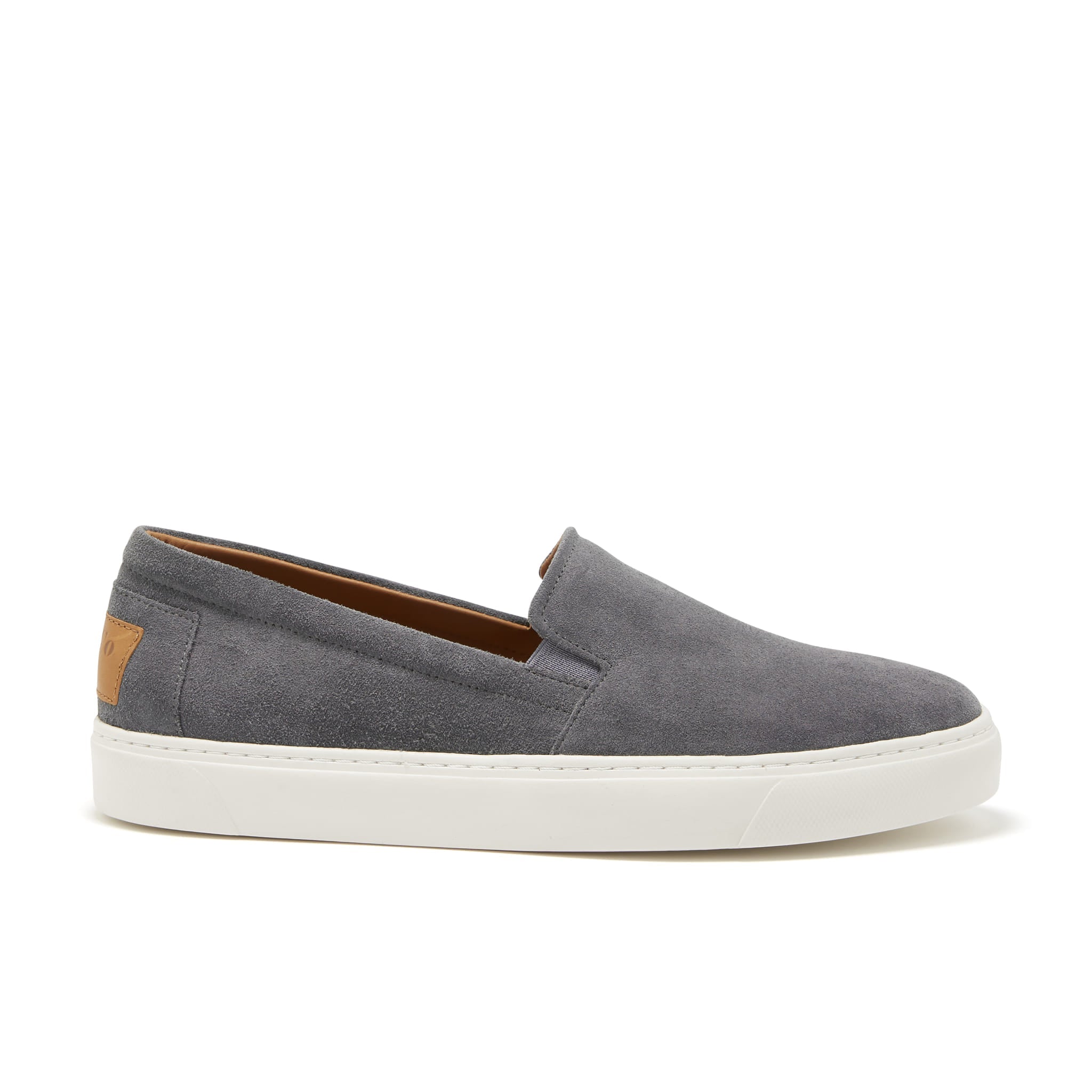 Men's Slate Grey Suede Slip-On Sneakers | Hugs & Co.