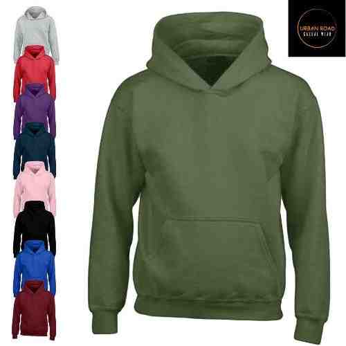 Kids Plain Hoodie UK | Urban Road Casual Children's Hoodie