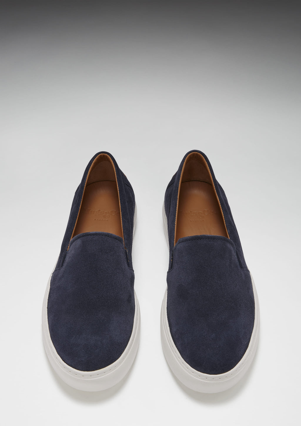 Men's Navy Blue Suede Slip-On Sneakers | Hugs & Co.