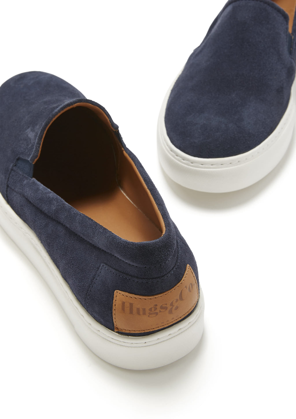 Men's Navy Blue Suede Slip-On Sneakers | Hugs & Co.
