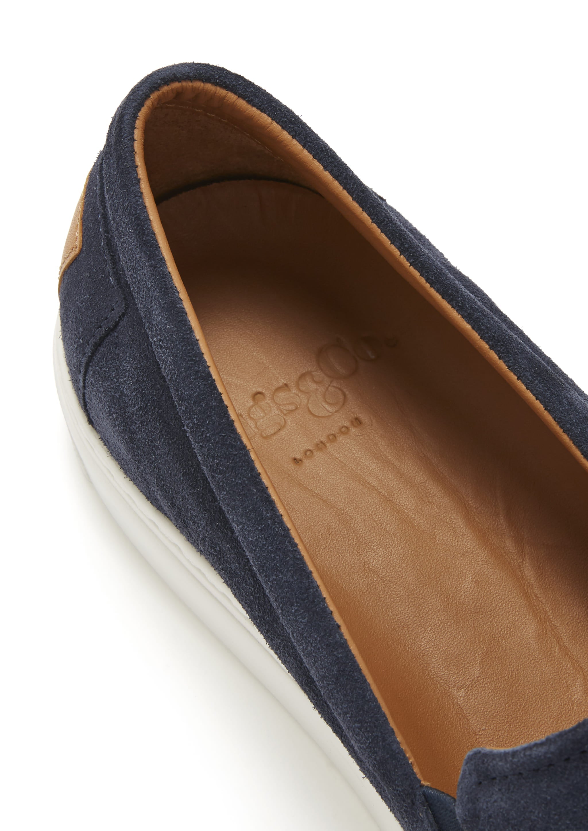 Men's Navy Blue Suede Slip-On Sneakers | Hugs & Co.