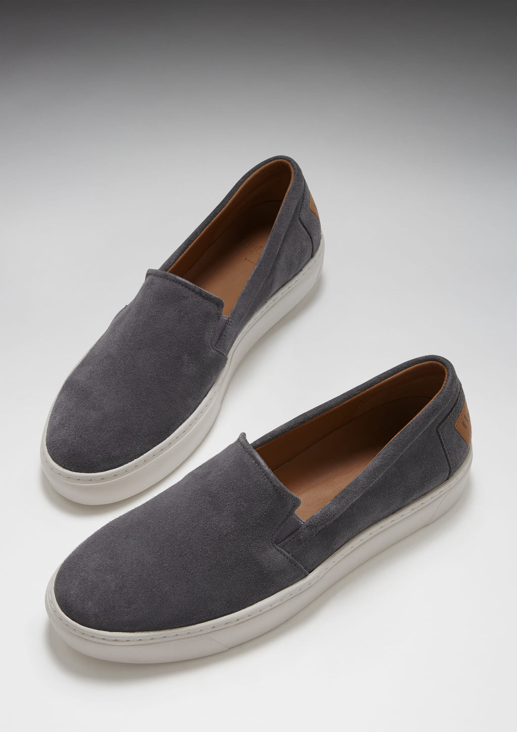 Men's Slate Grey Suede Slip-On Sneakers | Hugs & Co.