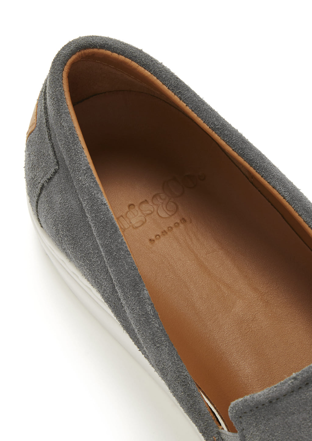 Men's Slate Grey Suede Slip-On Sneakers | Hugs & Co.